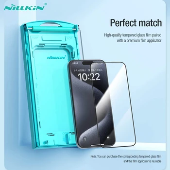 NILLKIN За iPhone 15 Pro Max Screen Protector EZ SET От Закалено Стъкло С Лесен Монтаж Инструмент За iPhone 15/15 Pro / 15 Plus