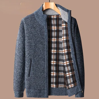 Корейски стил, яка-часова, жилетка, пуловер, мъжки връхни дрехи, Модни Красиви мъжки есенни пуловери за плетене на Z200,