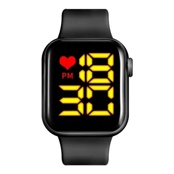 Нови квадратни детски часовник с led бутон, студентски спортни електронни часовници Apple Watch Y1 Electronic Watch