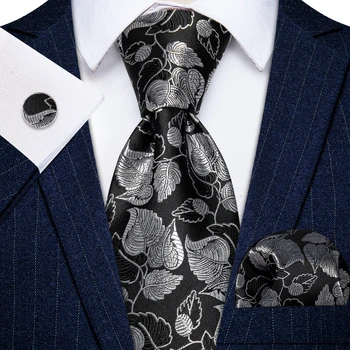 Уникален дизайн, мъжка вратовръзка на ивици, Квадратни копчета за ръкавели за за мъже, Сватбена бизнес парти, Луксозни копринени вратовръзки за смокингов