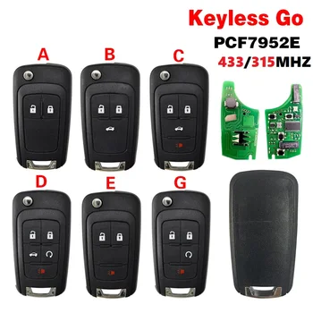 CN014059 keyless Go 2/3/4/5 B 315/434 Mhz ID46 Чип Smart Remote Автомобилен Ключ За Chevrolet Malibu Cruze, Aveo Spark Sail Opel Vauxhall