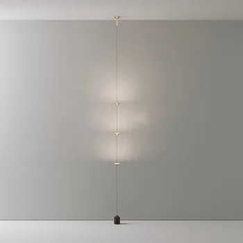 Модерна минималистична линия под лампа, led ъгъл декор, под лампа, хол, проход, TV-фон, Дизайнерски стени, Окачен под лампа
