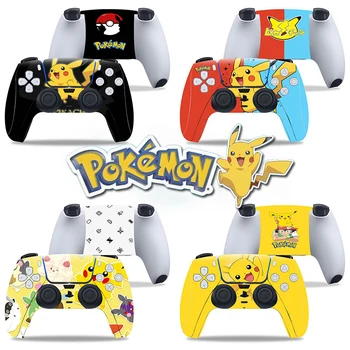 Етикети към контролер, Покемон за Sony Playstation 5 Ps5 Етикети с участието на Pikachu Персонализирани мультяшные етикети с тънък изземване и пълна обвивка