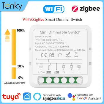 Sasha ZigBee WiFi Smart Dimmer Switch Модул Умен Дом DIY, Ключове за осветление Smart Life Контрол Чрез Алекса Yandex Алиса Google Home