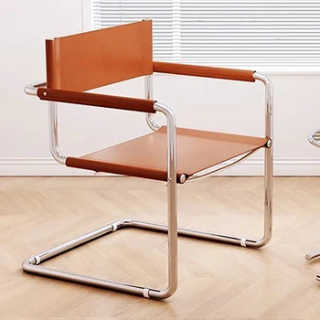 Ергономичен черен стол за дневна, с Модерен дизайн дръжки, Уникален стол за дневна, Минималистичная мебели за дома