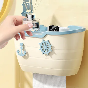 Сладък плаване с лодка, стенни кутия за салфетки, Пылезащитная кутия за тоалетна хартия за баня
