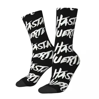 Модерен Мъжки чорапи, ежедневни чорапи Anuel AA Real Hasta La Muerte, спортни дамски чорапи от полиестер, пролет-лято, есен-зима