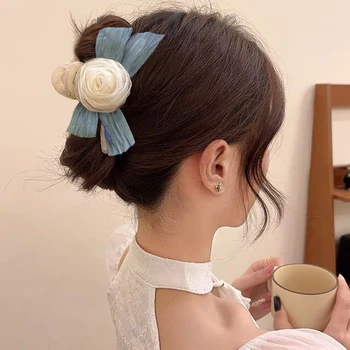 Haimeikang Flower Fashion Раци-клешни за коса, за жени, Инструменти за полагане на празника на Опашката, Шнола за коса, Родословна-Раци, Аксесоари за коса