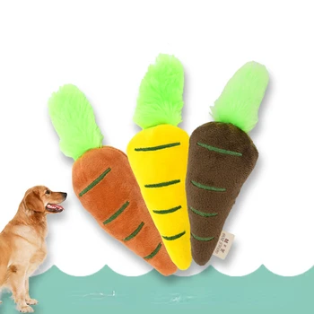 Играчка за дъвчене на кучетата, плюшен играчка във формата на моркови, писклявый звук, леко почистване на местни зъбите кученце, устойчиви на укусам интерактивни играчки, стоки за домашни любимци