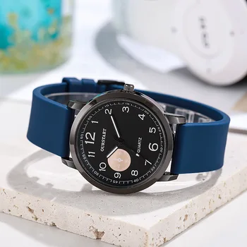 Маркови кварцов часовник С каишка силикон, мъжки и женски студентски часовници на Едро, Ежедневни Универсален модерен ръчен часовник, Директна доставка