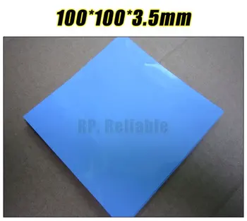 100*100*3.5 мм Мека Силиконова Термопластичная Уплътнение/Теплопроводящая Поставянето на Чип/Чип/IC/GPU/VRAM/LED Gap Seal Insulation Blue