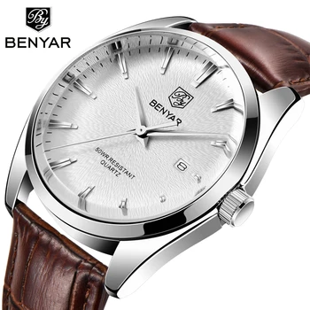 Луксозни мъжки часовници марка BENYAR, модерен бизнес кварцови часовници за мъже, водоустойчиви мъжки ръчен часовник relogio masculino Watch