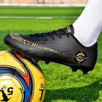 Футболни обувки ново качество, мъжки футболни обувки, професионални футболни обувки унисекс, обувки за тренировки на трева, спортни маратонки