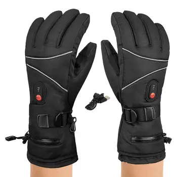 Зимни топли ръкавици за ръце, електрически топли ръкавици с акумулаторна батерия, втора употреба зимни топли Леки велосипедни ръкавици за бягане и скално катерене