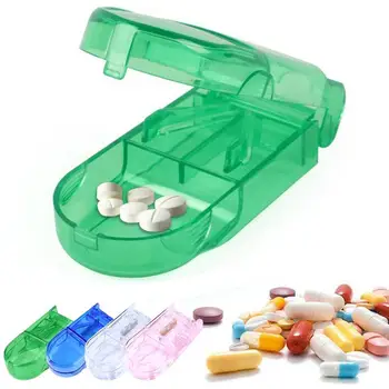 Нож за таблетки, кутия за съхранение на таблетки, сплитер, Нож за хапчета, разделител, калъф за съхранение на медицински таблетки, калъф за лекарства