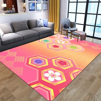 Килими с геометричен дизайн за хол, постелки за спални, мека фланелевый подложка за домашен интериор, семеен голям килим