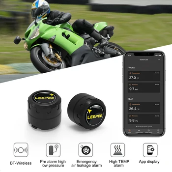 Система за контрол на налягането в гумите TPMS мотоциклет Външни сензори Android/ IOS Общи Bluetooth-съвместими 4.0 5.0