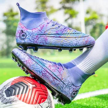 Качествени футболни обувки Mbappé, трайни удобни футболни обувки, леки външни футболни обувки, маратонки на Едро 33-46 размери