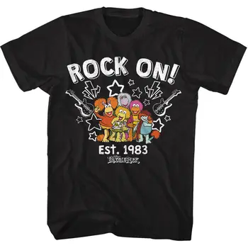 Такава Rock Jim Henson 80 's Puppeteer Est 1983 ROCK ON! Мъжки t-shirt група