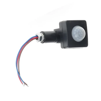 AC85-265V IP65 Сензор за движение Регулируем Превключвател на PIR Ултратънък Led лампа PIR Външен Сензор Детектор за движение