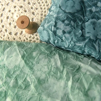 Зелената серия Мятая шифоновая тъкани За летни рокли-ризи, ръчно изработени