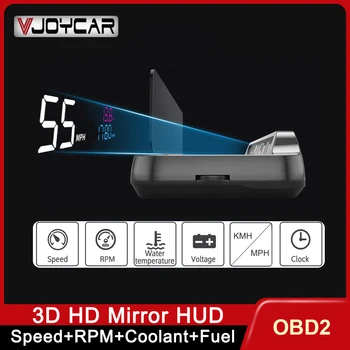 Vjoycar Ново Дизайнерско огледало Автоматично се издига Проектор автомобилни стъкла HUD OBD2 Сензор на горния дисплей Автомобилни Електронни Аксесоари Аларма
