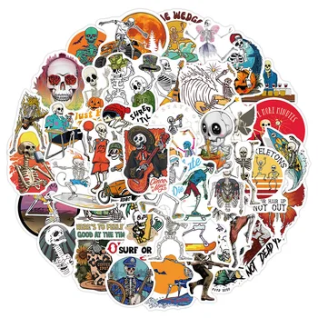 50/100 бр. INS Етикети изобразяващи черепи в стил хип-хоп, пънк, водоустойчиви Стикери от PVC, стикери за деца, момчета, момичета, Играчки, подаръци