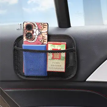 Разглобяема, лесна за инсталиране на автомобили mesh bag Широко приложение Автоклеящаяся окото чанта за съхранение на мобилен телефон аксесоари за Автомобили