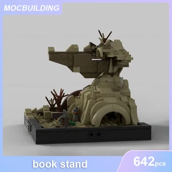 Поставка за книги Модел MOC Строителни блокове Сам Събрание Тухли Дисплей Пейзаж модул за Обучение Творчески Събиране на играчки за Коледни подаръци 642 бр.