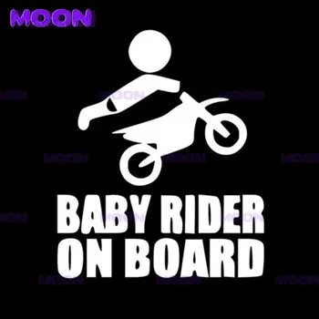 Автомобилни стикери Baby Rider Предупредителен Знак на борда Скъпа Стикер на Задното стъкло Интересен Водоустойчив Карикатура PVC