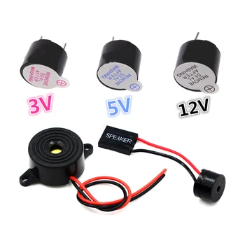 10шт 3V 5V 12V Активен Звуков Сигнал Магнитен Дълъг Непрекъснат Звуков Сигнал 12*9,5 мм, Нов и Оригинален За Arduino Speaker Mini Plug