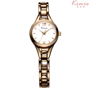 № 2 Марка Kimio Ежедневни Моден кварцов часовник от неръждаема стомана гривна, водоустойчиви дамски часовници Relogio Feminino