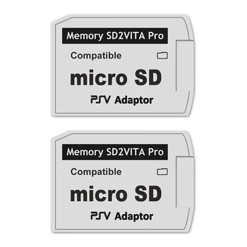 2X Адаптер за карта с памет Sd2vita 5.0, За PS Vita PSVSD Адаптер Micro-SD За PSV 1000/2000 PSTV FW 3.60 Henkaku Enso System
