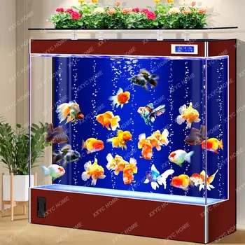 Екологично чиста вода от сверхбелого стъкло Домашен аквариум за риби малкия и среден размер за всекидневна Аквариум