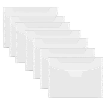 20 Бр. Прозрачната чанта за съхранение на печати и печати, плик джоб за съхранение, голям плик-калъф за хартиени картички за scrapbooking със собствените си ръце