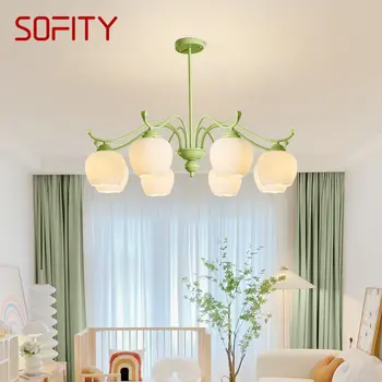Модерни полилеи вентилатори SOFITY, Креативен интериор, led окачен лампа за дома, спални