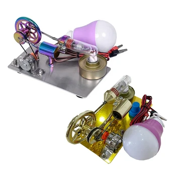Модел на двигателя на Стърлинг с горещ въздух Генератор на Двигателя Физически Експеримент Научна играчка Образователна и Научна играчка