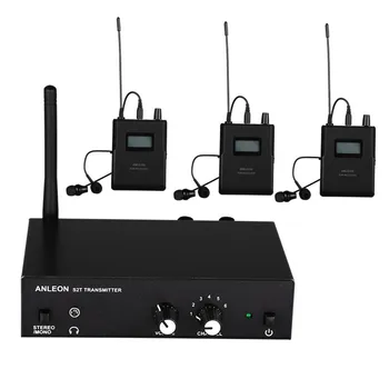 Безжична стерео ANLEON S2 UHF, 670-680 Mhz, 4 честота, професионален цифров сценична система монитори-притурки