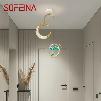 SOFEINA Модерни Златни Висящи Лампи LED Creative Hourglass Окачен Лампа за Дома Преминаването на осветителни Тела