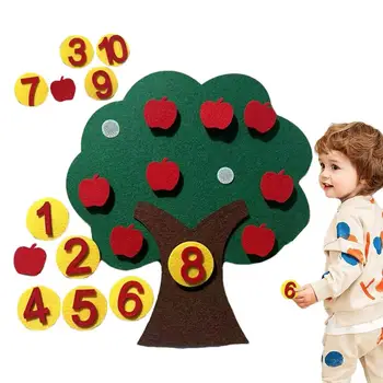 Фетровое Ябълково дърво Събиране Изваждане Математически игри Игра за сметка на Детска градина Монтесори Дошкольные учебни дейности Рожден Ден