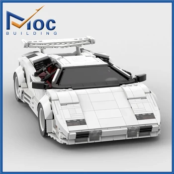 MOC-57851 Countach LP5000 QV Бял Гиперкар Супер Състезателна Модел Автомобил градивните елементи на Играчки, Подаръци За Рожден Ден