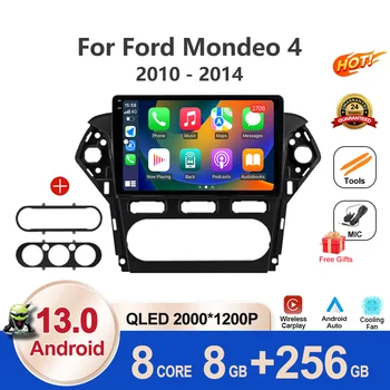 Android 13 2K За Ford Mondeo 4 2010-2014 Авто Радио Мултимедиен Плейър Навигация Без 2din 2 din Navi dvd Безжична Carplay
