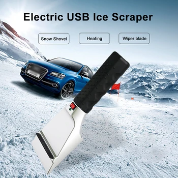 Авто стъргалка за лед с електрически отопляеми 12V, Автомобилни запалки, Лопата за сняг, Инструменти за размразяване на предното стъкло