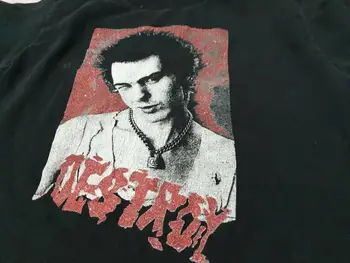 Sid Vicious Реколта риза група Sex Pistols Класически Черен унисекс S-5XL UT815