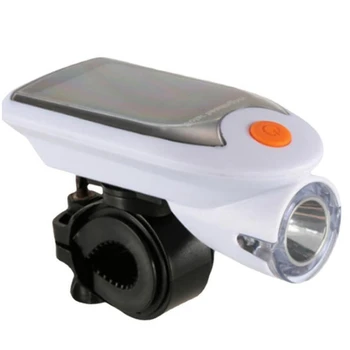 Предна лампа за наем на слънчева батерия USB мотор Акумулаторна лампа, въртяща се на 360 градуса, Аксесоари за велосипед