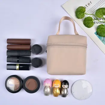 Органайзер за червило с Модерна дамска чанта от водоустойчив найлон Дамски косметичка с цип Косметичка за грим Чанта за тоалетни принадлежности Корея, чанта за съхранение