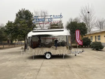 CE въздушния поток Catering Мобилна кухня Камион с храна Количка за превоз на улични закуски Foodtruck за продажба в Европа