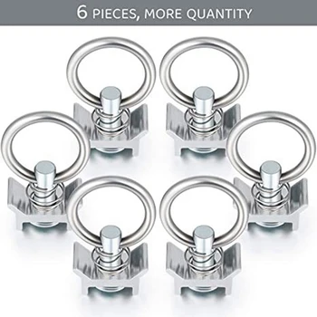6 Броя пръстени от неръждаема стомана, куки за високоговорителите, окачени на пръстените