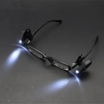 Мини led лампа за очила с клипс за четене На книги На стъкло Универсален Гъвкав фенерче със скоба за нощно осветление, аксесоар за работен инструмент