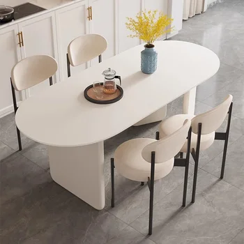 Минималистичен Правоъгълна маса за Хранене, Модерен, Скандинавски Закуска Компютърни бюра Дизайн трапезария Мебели за дома, Muebles De Cocina